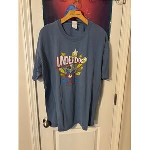 Vintage Underdog Cartoon Graphic T-Shirt Mens XL Bluey2k Superhero Tee